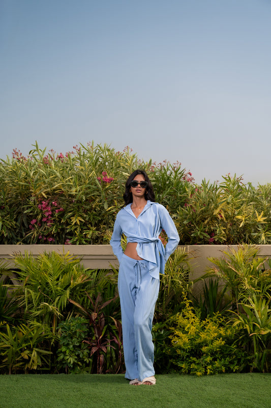 TEXTURED POPLIN WRAP SET